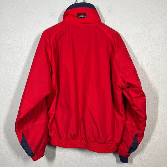 Sierra Sport Winter Coat Jacket Full Zip Lined Red Blue Zip Pocket - L - Picture 3 of 8